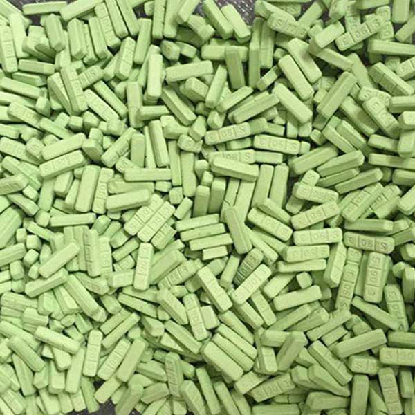 Barrette verdi di Alprazolam da 2 mg